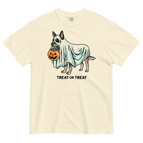 Shepherd Ghost (With Text) Heavyweight T-shirt