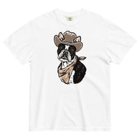 Boston Terrier Cowdog Heavyweight T-Shirt