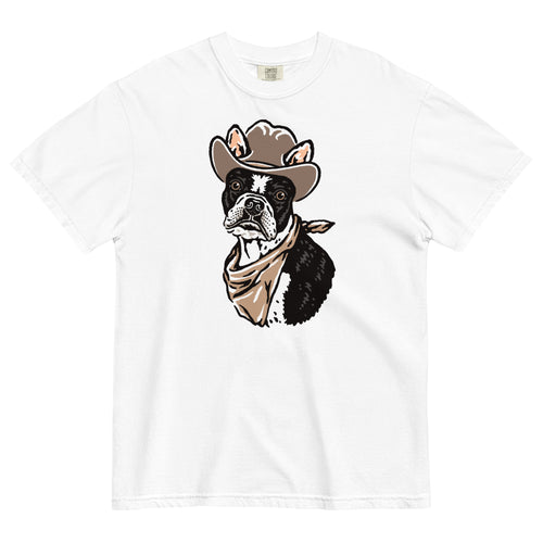Boston Terrier Cowdog Heavyweight T-Shirt