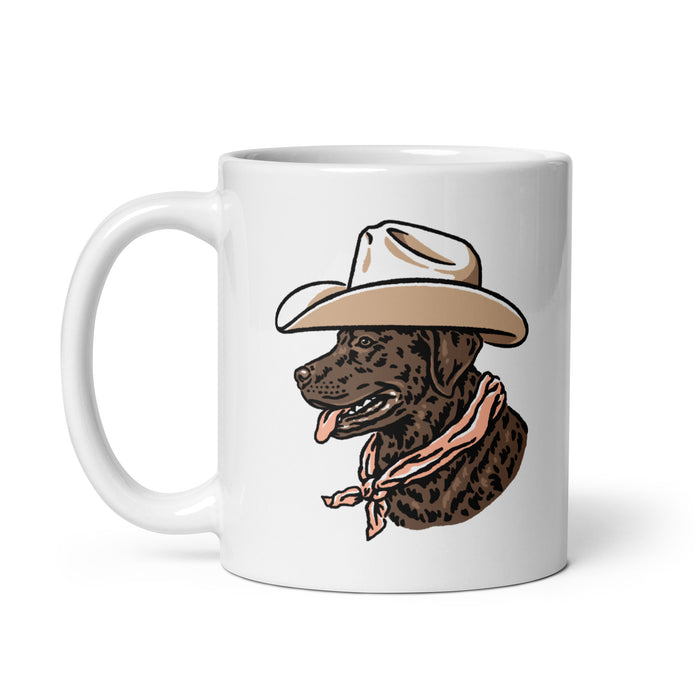 Chocolate Lab Cowdog Mug