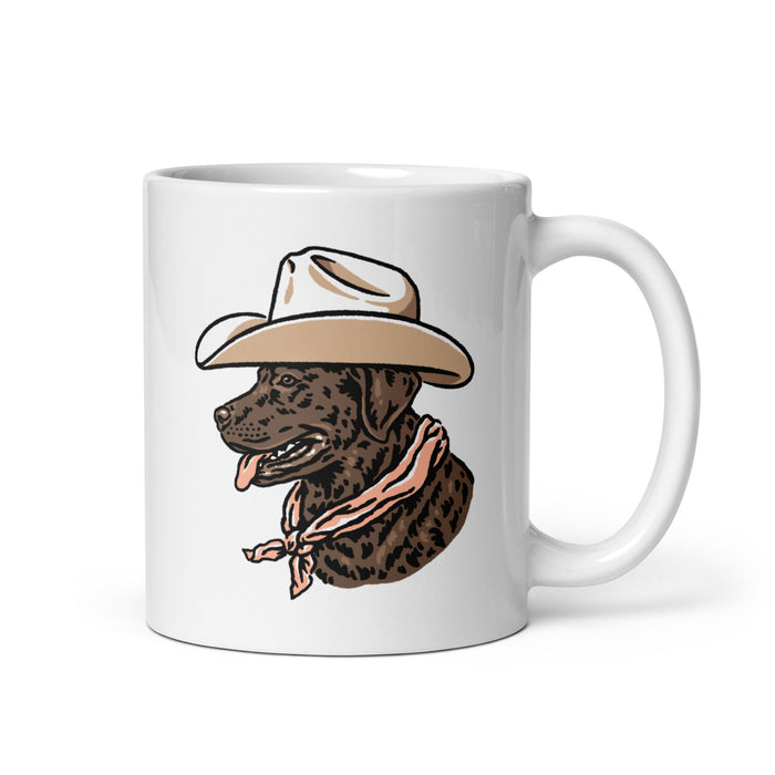 Chocolate Lab Cowdog Mug