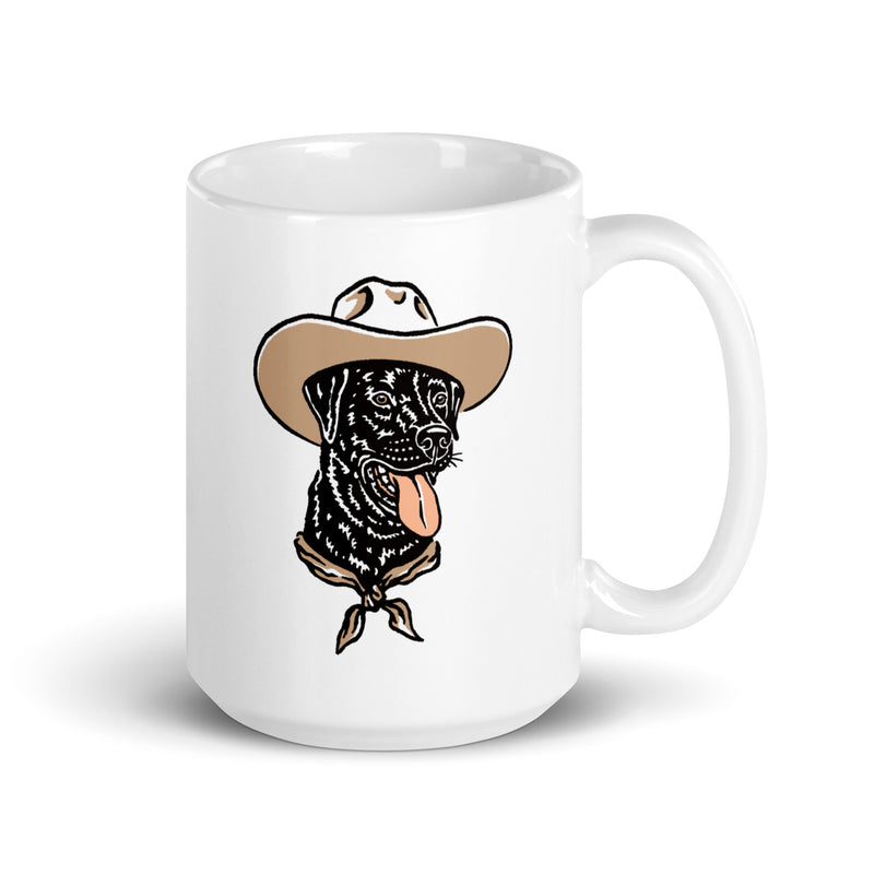 Black Lab Cowdog Mug (Made to Order)