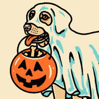 Yellow Lab Ghost (With Text) Giclée Print