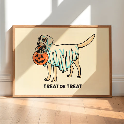 Chocolate Lab Ghost (Dog Only) Giclée Print