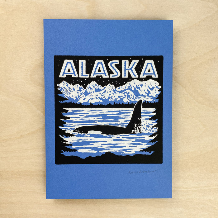 Alaska Orca - Signed 5x7in Print #228