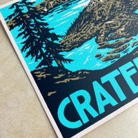 Crater Lake - Signed 7x5in Silkscreen Print