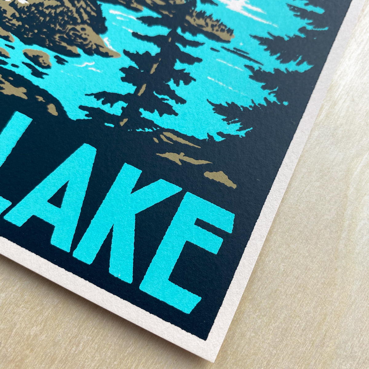 Crater Lake - Signed 7x5in Silkscreen Print