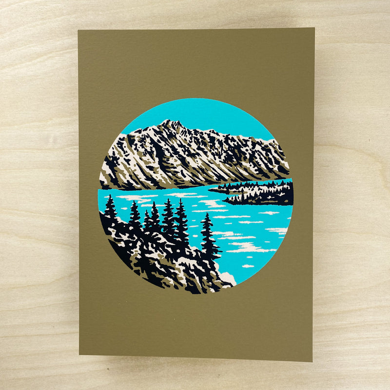 Crater Lake Powder - Signed 5x7in Silkscreen Print