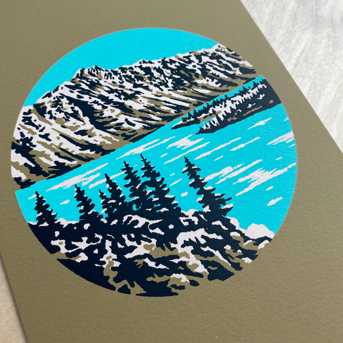 Crater Lake Powder - Signed 5x7in Silkscreen Print