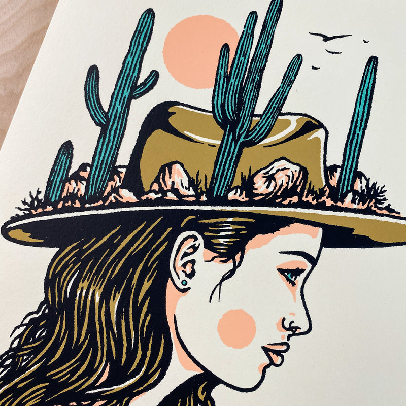 Desert Woman - Signed 8x10in Silkscreen Print