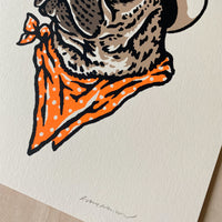 French Bulldog Cowdog - Signed 8x10in Silkscreen Print