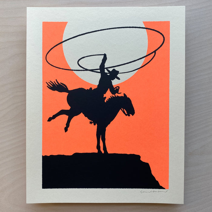 Montana Cowboy - Signed 8x10in Silkscreen Print