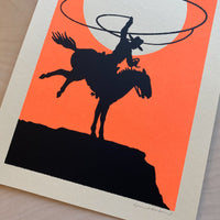 Montana Cowboy - Signed 8x10in Silkscreen Print