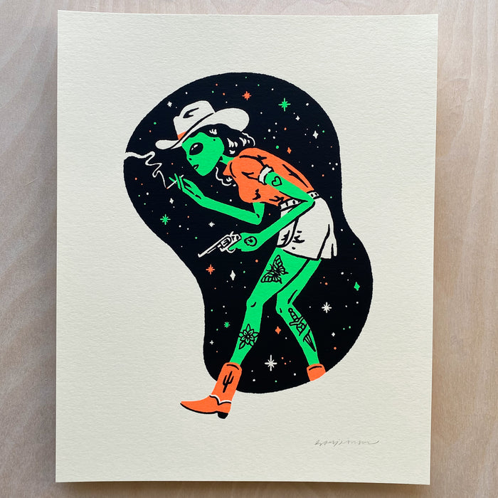 Western Alien Oakley - Signed 8x10in Silkscreen Print