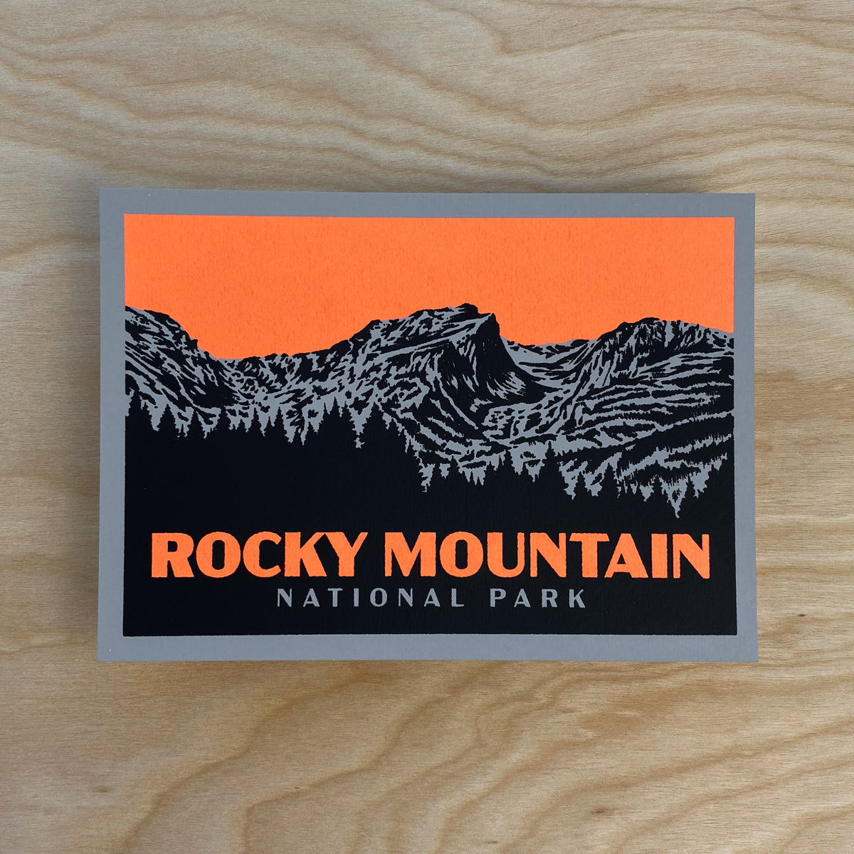 Rocky Mountain - Signed 7x5in Silkscreen Print