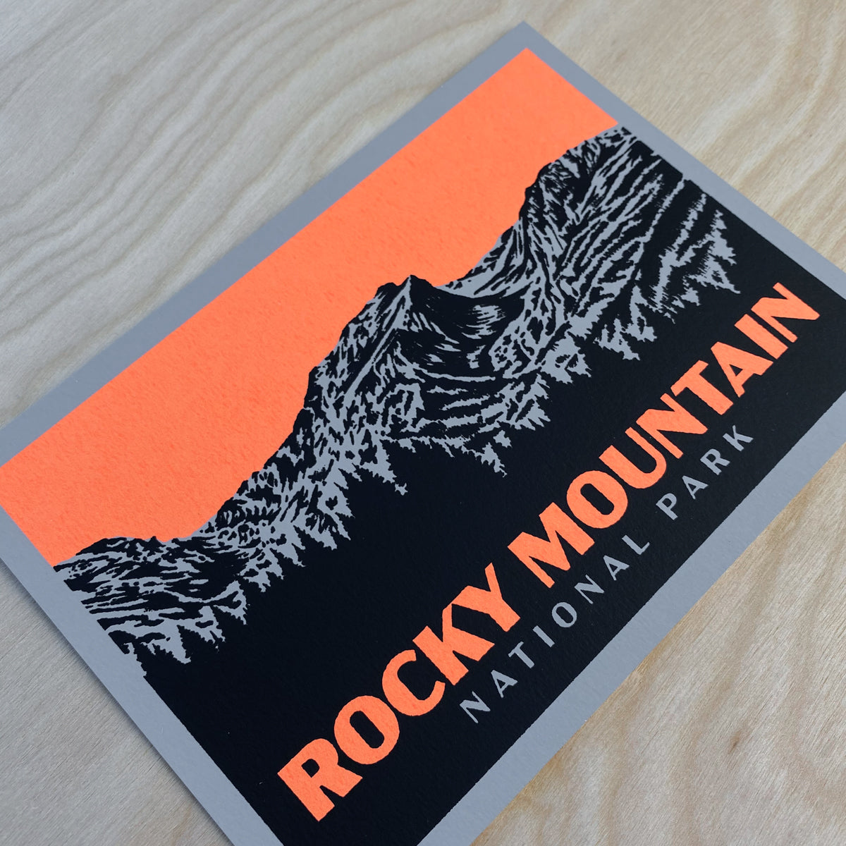 Rocky Mountain - Signed 7x5in Silkscreen Print