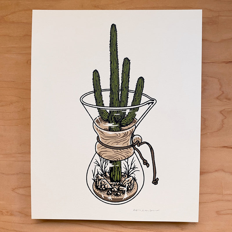 Chemex Cactus - Signed 8x10in Silkscreen Print