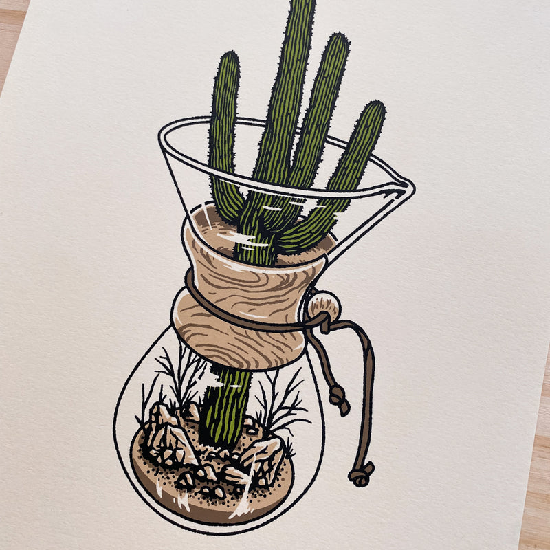 Chemex Cactus - Signed 8x10in Silkscreen Print