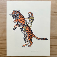 Tiger Woman - Signed 8x10in Silkscreen Print