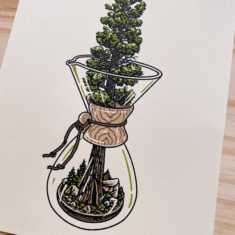 Chemex Sequoia - Signed 8x10in Silkscreen Print