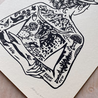 Tattooed Cowgirl 1 - Signed 8x10in Silkscreen Print