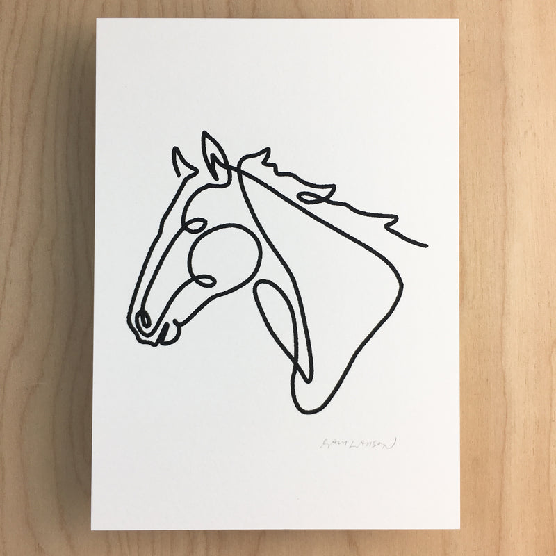 Mono Horse - Signed 5x7in Silkscreen Print