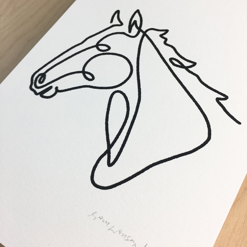 Mono Horse - Signed 5x7in Silkscreen Print