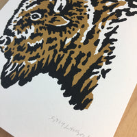 American Bison - Signed 5x7in Silkscreen Print