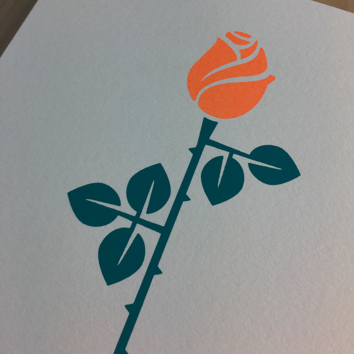 Simple Rose - Signed 5x7in Silkscreen Print