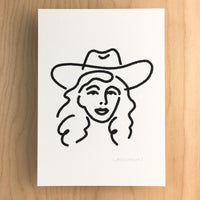 Dallas Cowgirl - Signed 5x7in Silkscreen Print