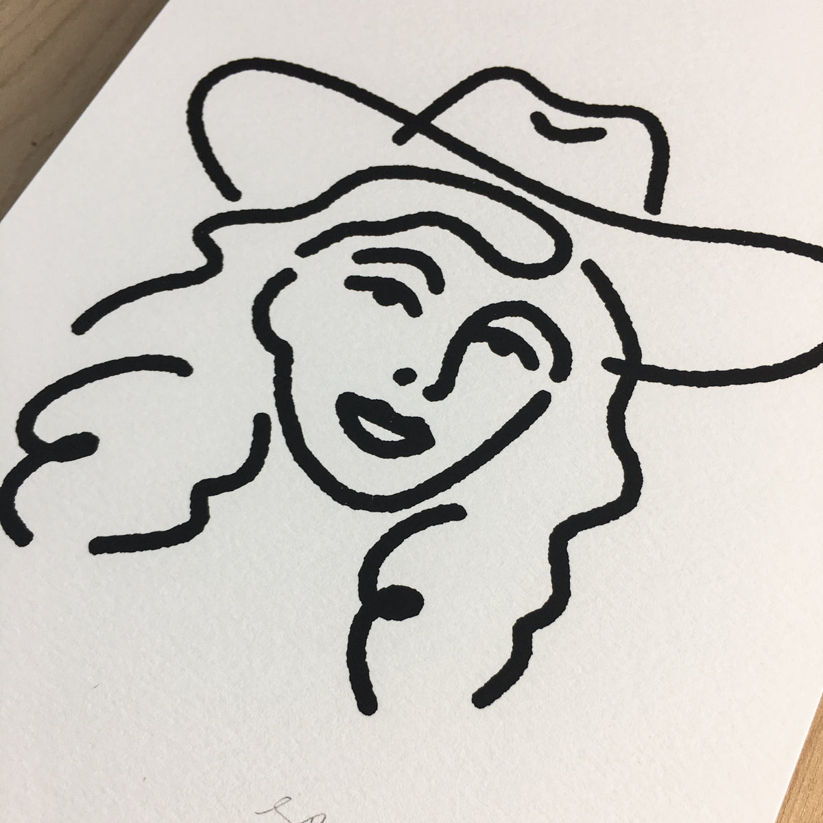 Dallas Cowgirl - Signed 5x7in Silkscreen Print