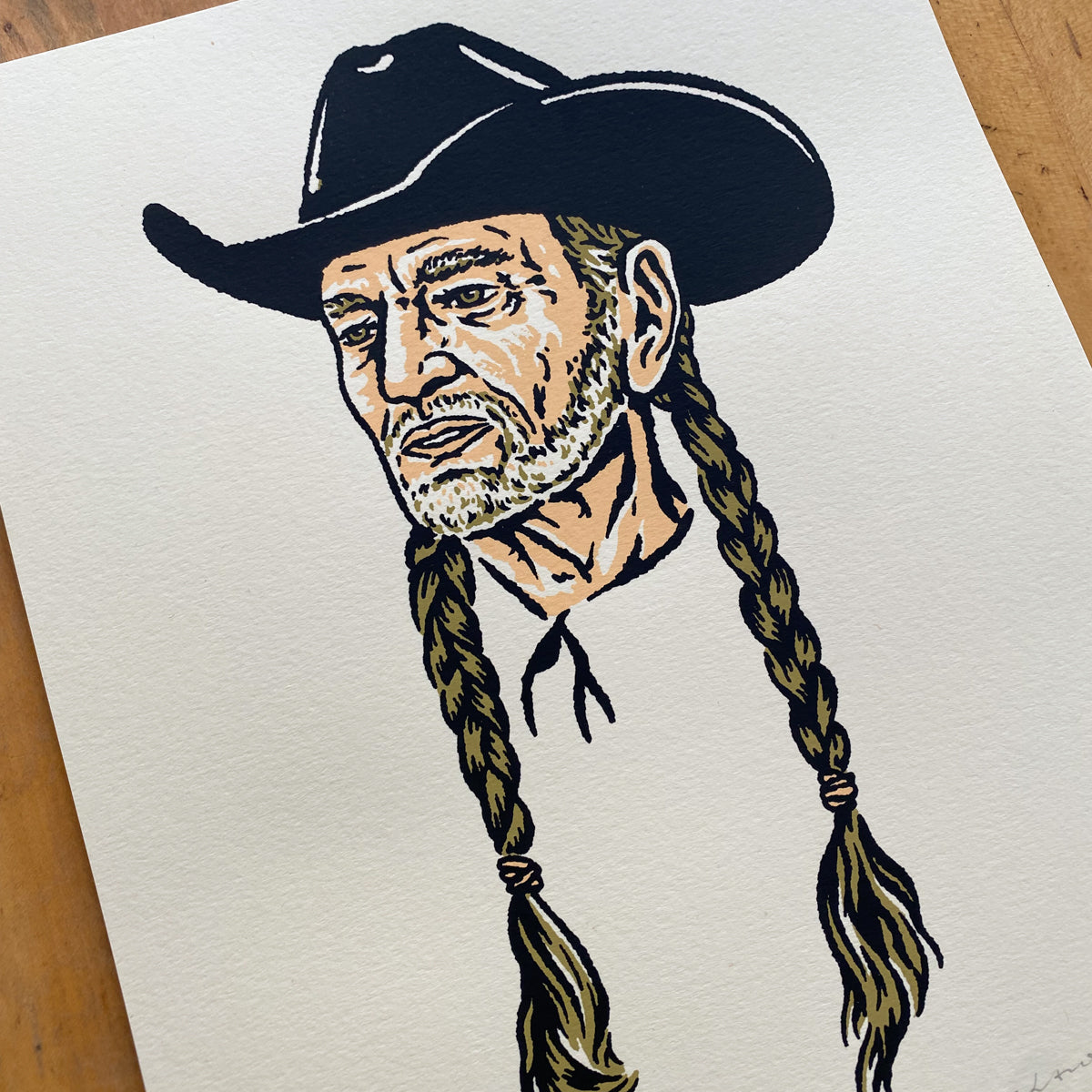 SOLD OUT. The Texan - Signed 8x10in Silkscreen Print