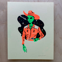 Western Alien James - Signed 8x10in Silkscreen Print